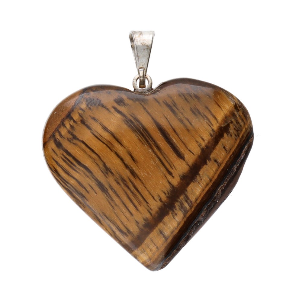 Pendente de pedra natural Olho de Tigre lapidada