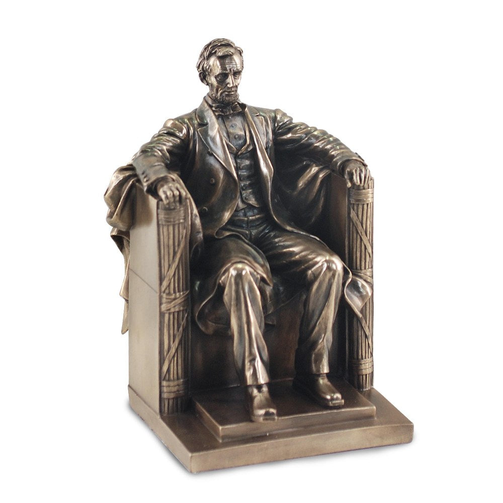 Estátua Decorativa de Abraham Lincon Sentado- Peça Histórica e Elegante