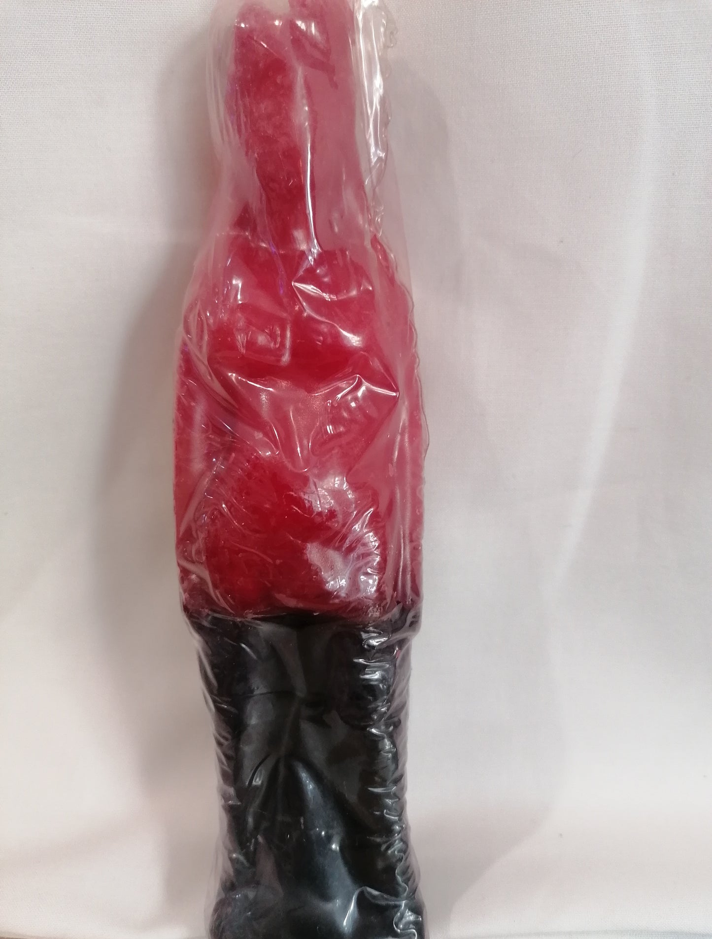 Vela de figura Mulher Grávida cores vermelho e preto para rituais de proteção