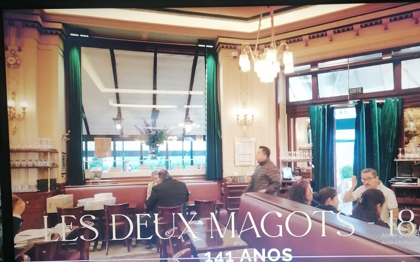 Relógio de Parede Vintage Les Deux Magots Paris