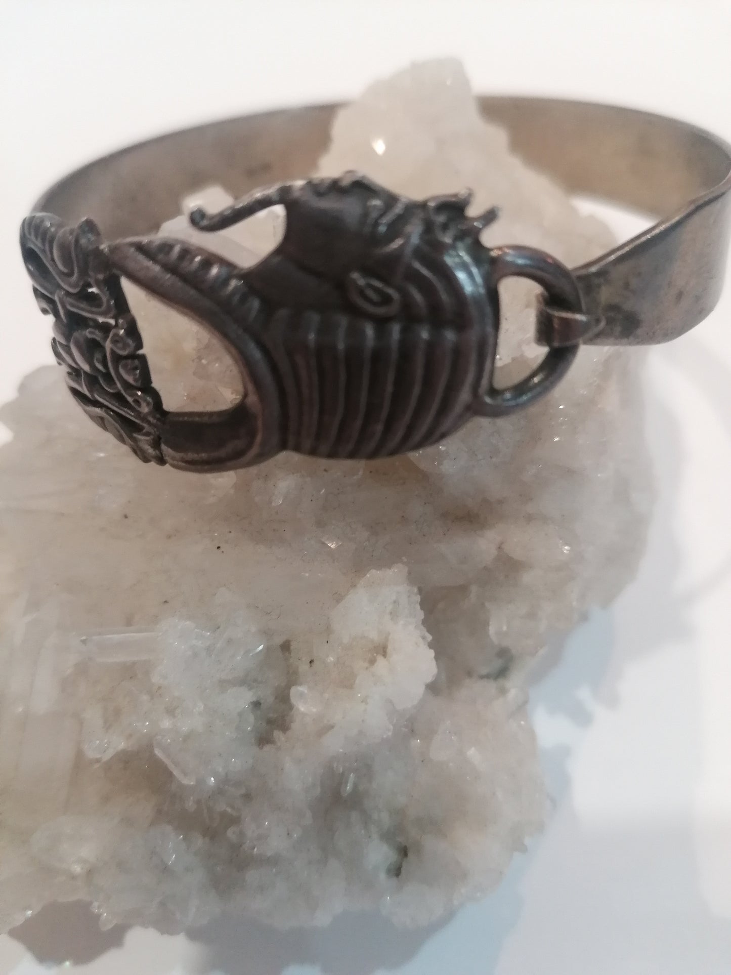 Pulseira Artesanal Faraó Tutankamon em Prata