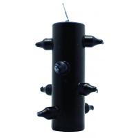 Velão 7 mechas preto total com todas as mechas pretas para limpeza espiritual profunda e proteção energética