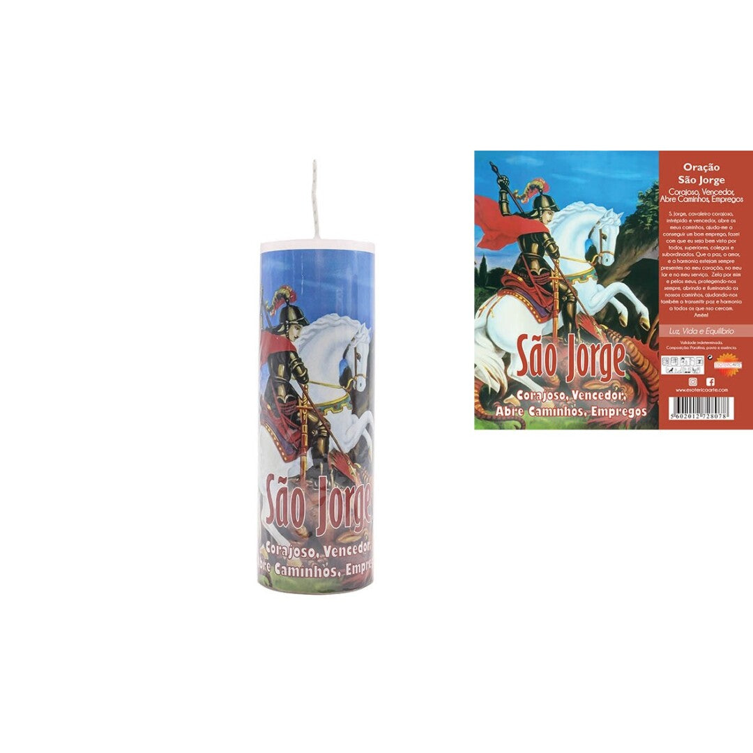 Vela 7 dias São Jorge para coragem, proteção espiritual e abertura de caminhos para emprego e vitória