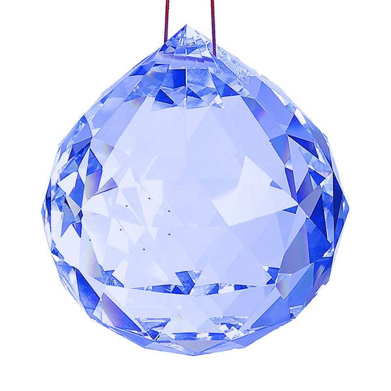 Bola de Cristal Multifacetada Azul 40mm | Paz e Equilíbrio Feng Shui