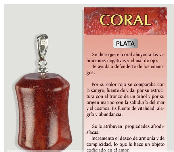 Pendente de Coral Bambu de formato polido e cor vermelha intensa com detalhes naturais da sua textura marinha.