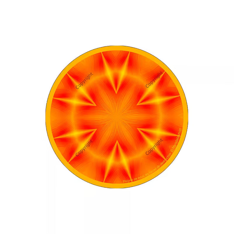 Disco harmonizador e mandala esotérico contra forças de destruição e energias negativas.