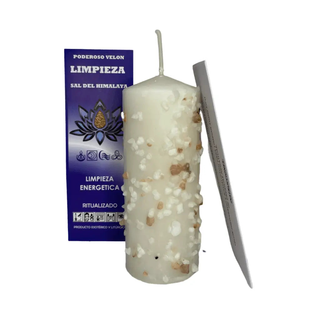Poderoso velão preparado de sal do himalaia para limpeza energética e purificação esotérica.