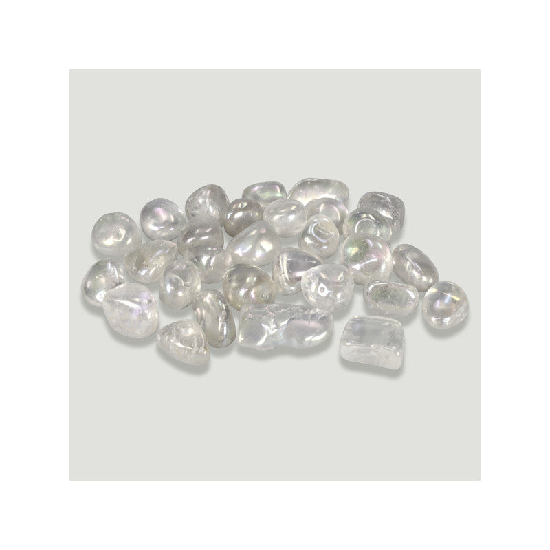 Pedra rolada de Cristal de Quartzo de tamanho médio com transparência natural e polimento suave