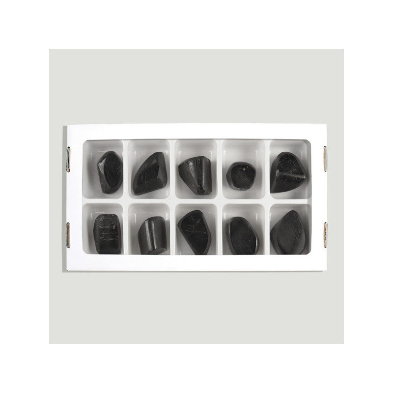 Pedra rolada de Turmalina Negra natural com brilho vítreo – Cristal de proteção espiritual