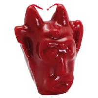 Vela de figura sedução vermelha com rosto para rituais.