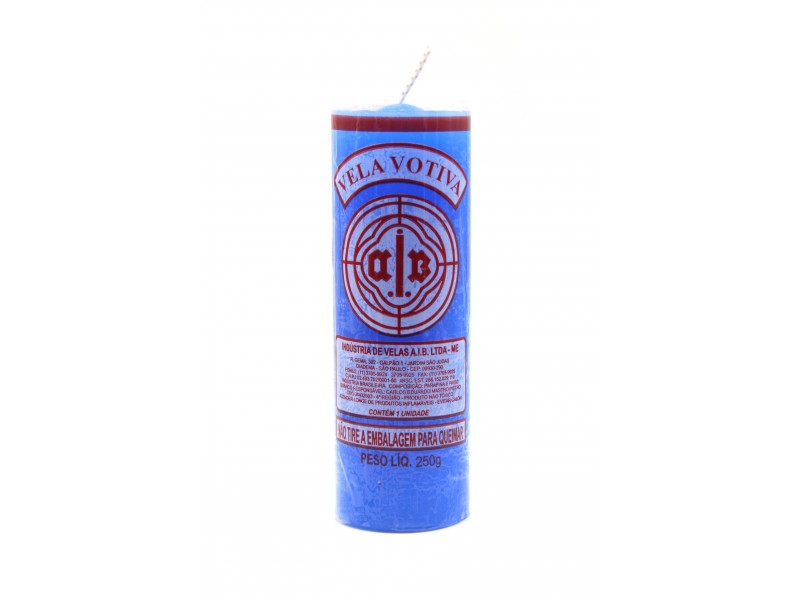 Vela de 7 dias azul clara para rituais espirituais e proteção energética