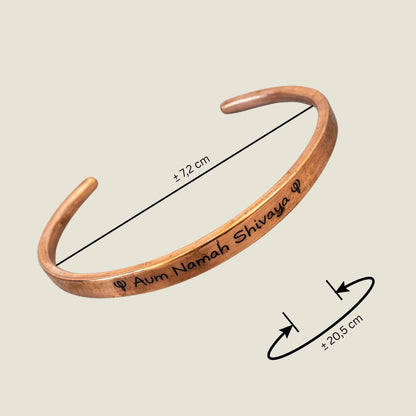 Pulseira de Cobre Aum Namah Shivaya