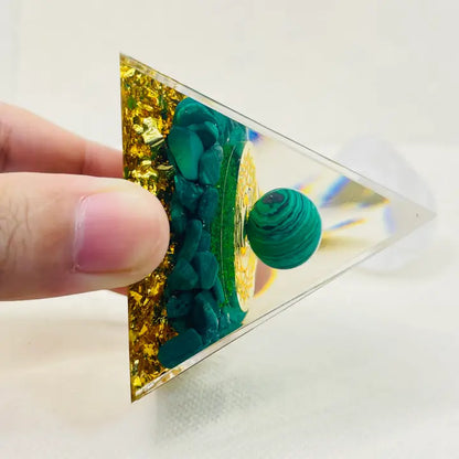 Piramide Orgone Malaquita