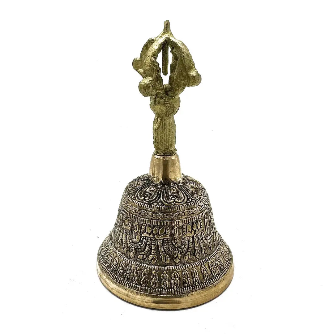 Sino Tibetano em Latão 15cm | Liga dos 7 Metais Sagrados para Meditação e Proteção