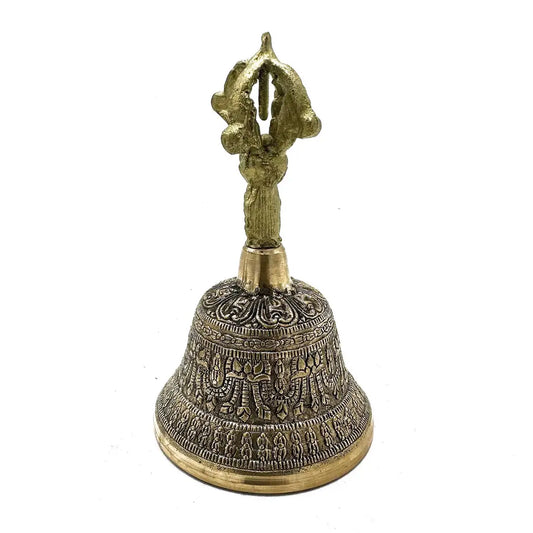 Sino Tibetano em Latão 15cm | Liga dos 7 Metais Sagrados para Meditação e Proteção