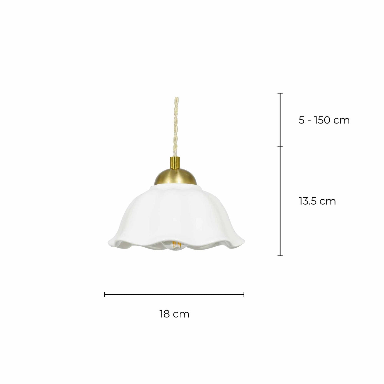 Candeeiro em cerâmica esmaltada Nanny