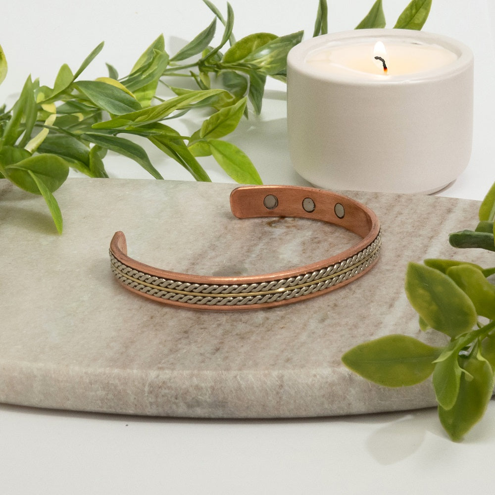 1 - Pulseira Cobre com 6 Ímans