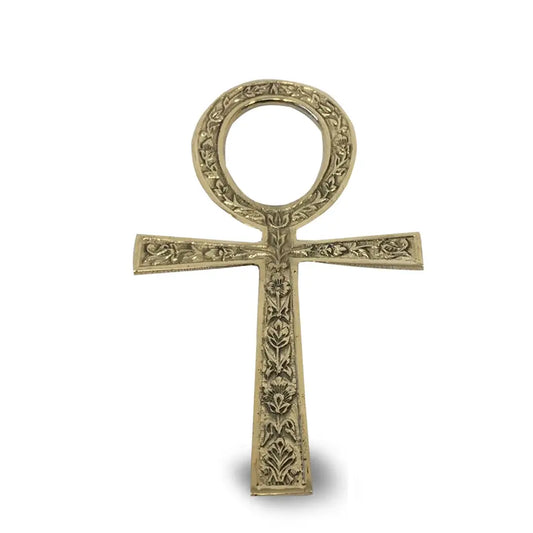 Cruz Ankh 25 cm em Relevo | Símbolo Egípcio de Proteção e Vida Eterna