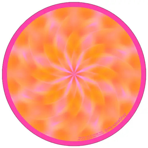 Disco harmonizador mandala em madeira com superfície brilhante para limpeza energética.