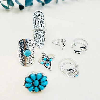 Conjunto de Aneis Boho - 9 peças