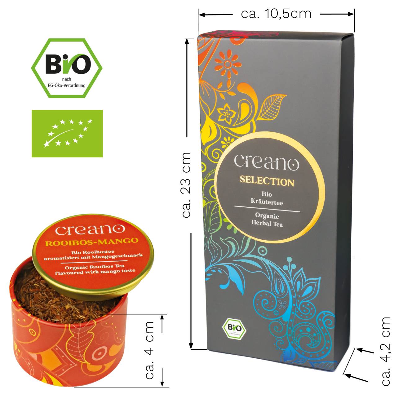 Caixa de Oferta Chá de Ervas Biológico Creano (Sortido 3 Sabores)