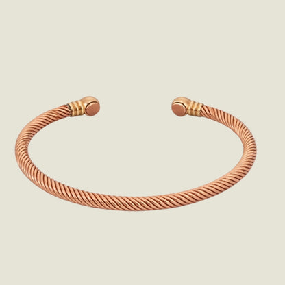 Pulseira de Cobre e Latão Trançada com Bolas