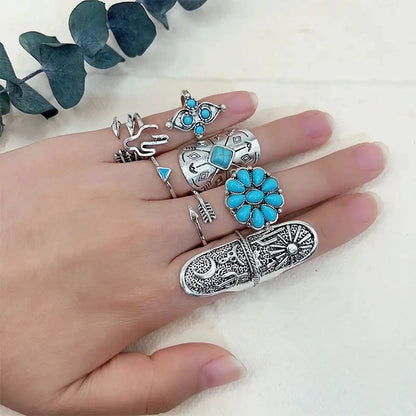 Conjunto de Aneis Boho - 9 peças