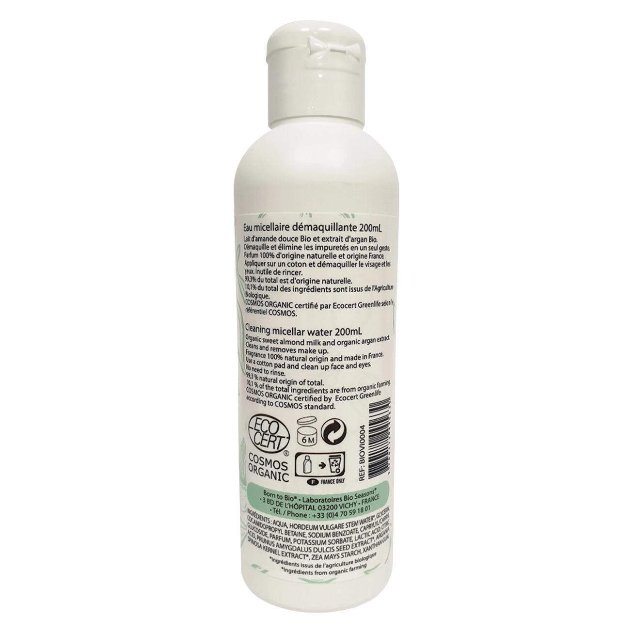 Água Micelar Pele Normal a Seca com Amêndoa Doce e Argan Bio 200ml