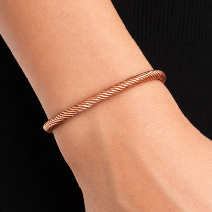 Pulseira de Cobre e Latão Trançada com Bolas