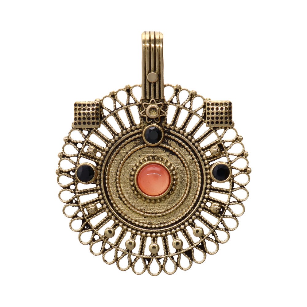 Pendente Estilo Asteca Dourado