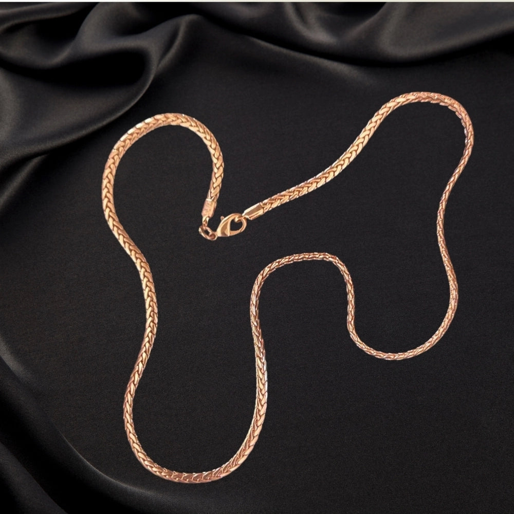 Colar de Elos em Cobre Puro – Corrente Elegante e Minimalista 48 cm