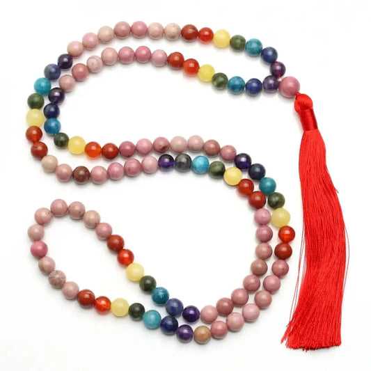 Japamala 7 Chakras com Rodonita