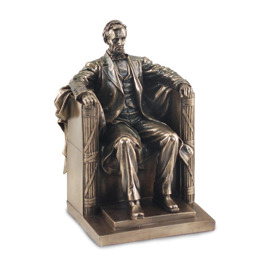 Estátua Decorativa de Abraham Lincon Sentado- Peça Histórica e Elegante