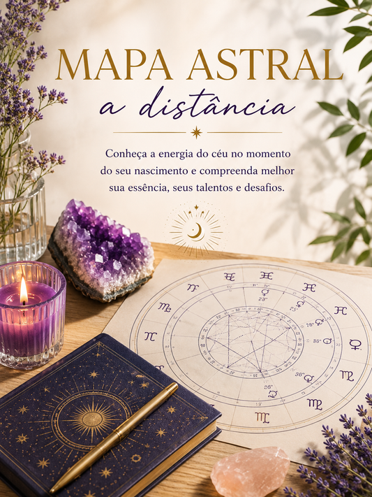 Capa do relatório digital do Mapa Astral Terapêutico em formato PDF enviado por e-mail.