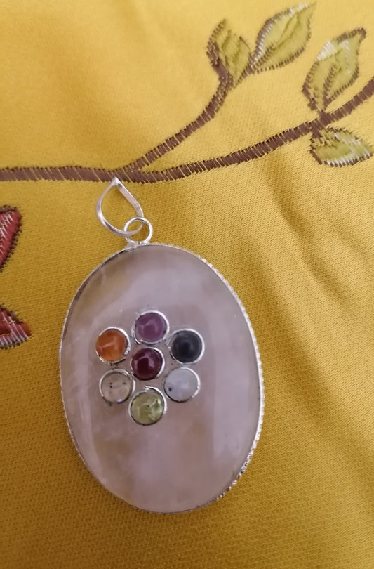 Quartzo Rosa 7 Chakras  -  Flor