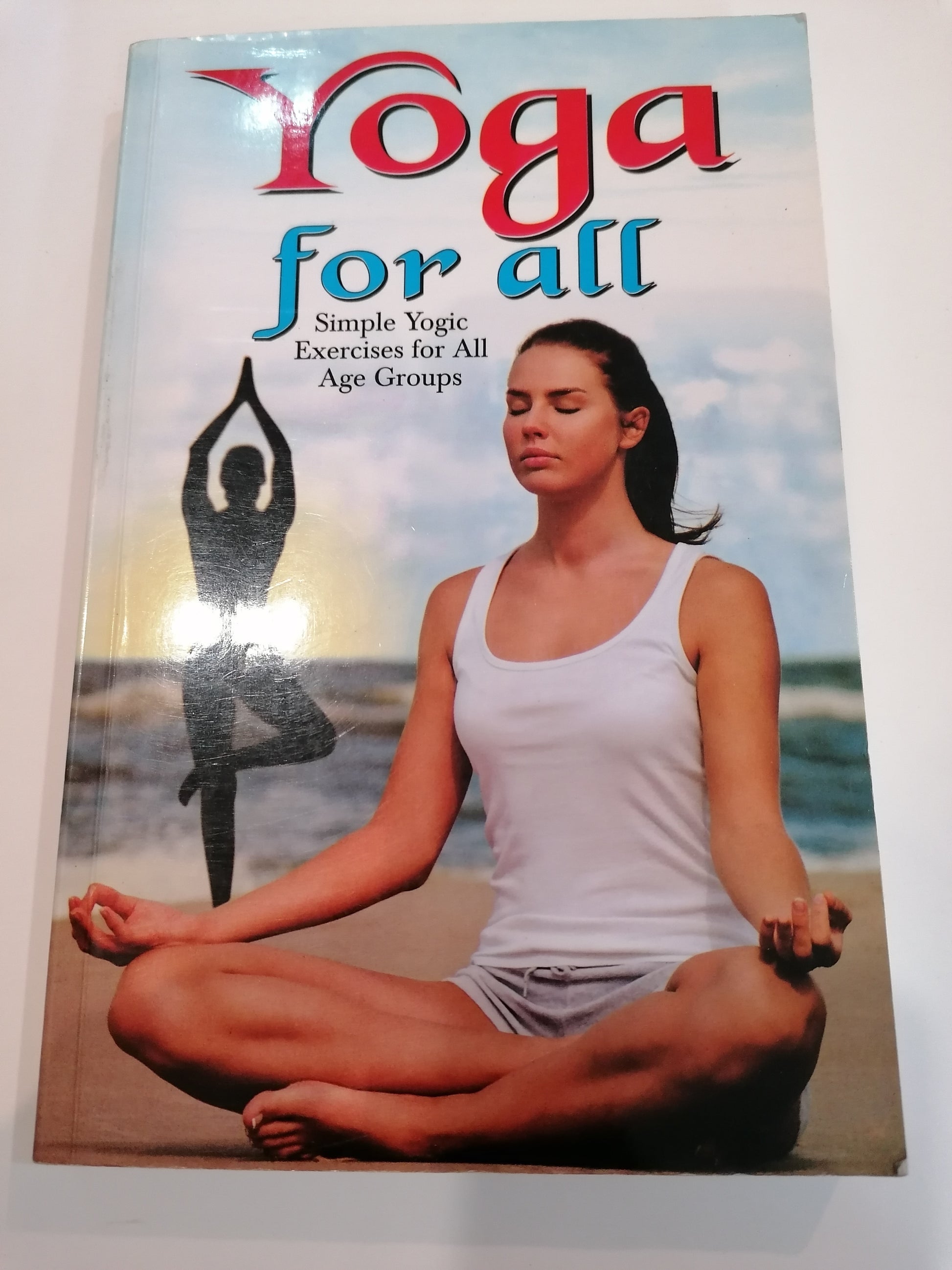 Livro Yoga for All de Mel Robin sobre terapias holísticas, capa focada em asanas e saúde.