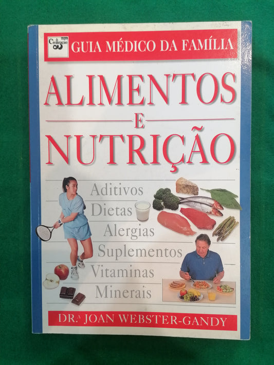 Livro Guia Médico da Família sobre Alimentos e Nutrição, 1ª edição da Civilização Editora, capa branca com elementos de saúde.