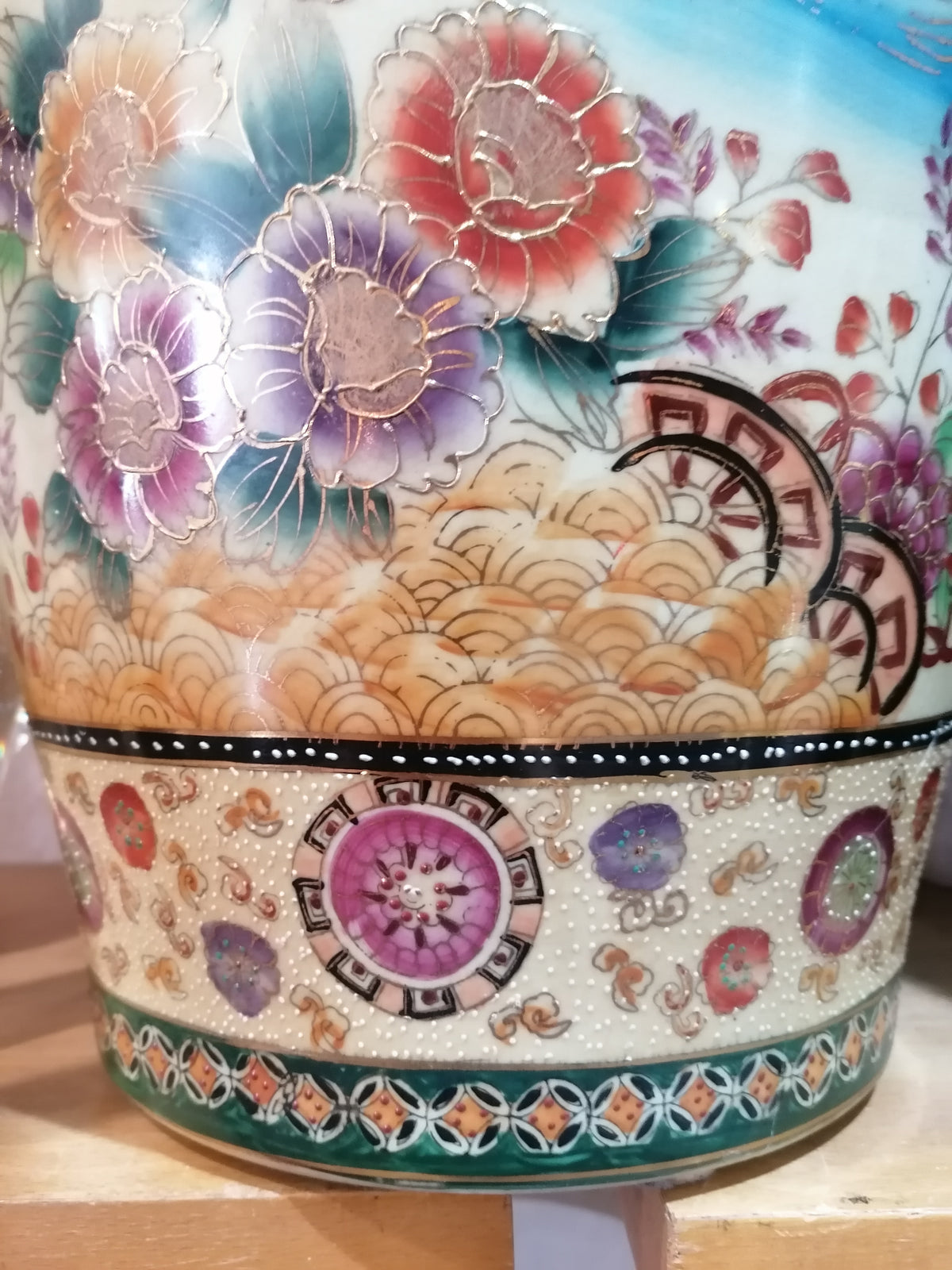 Vaso Mandarim Antigo 62x27cm - Finais de 1800