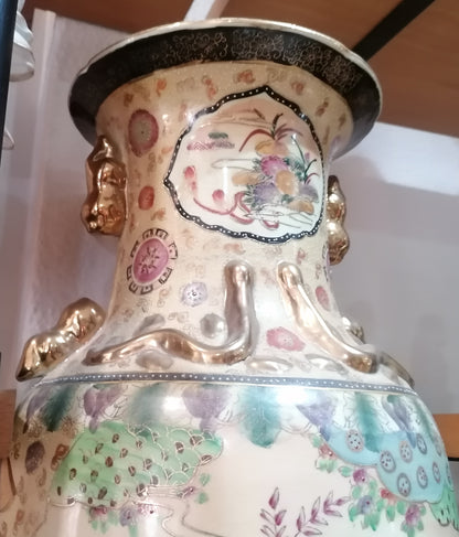 Vaso Mandarim Antigo 62x27cm - Finais de 1800