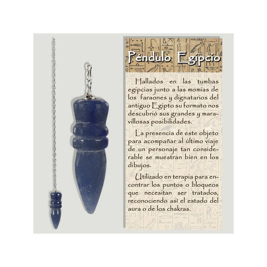 Pêndulo Pedra Natural – Quartzo Azul Egípcio