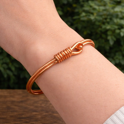 Pulseira Masculina de Cobre com Fecho Gancho