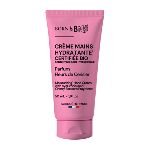Tubo de creme de maos com acido hialuronico certificado bio Born to Bio