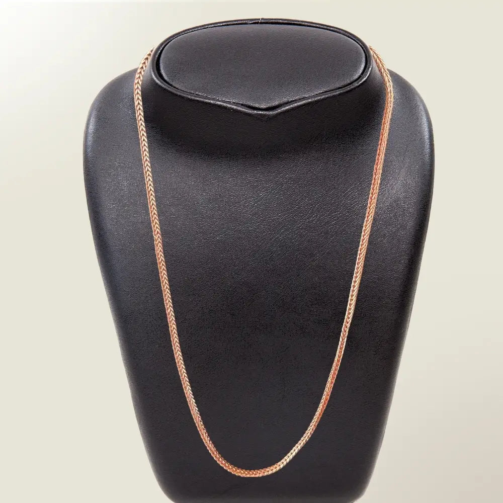 Colar de cobre puro artesanal com elos. Corrente elegante de 48cm para bem-estar e estilo natural, joalharia minimalista em cobre sólido