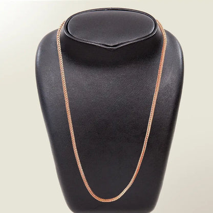 Colar de cobre puro artesanal com elos. Corrente elegante de 48cm para bem-estar e estilo natural, joalharia minimalista em cobre sólido