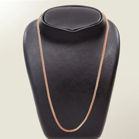 Colar de cobre puro artesanal com elos. Corrente elegante de 48cm para bem-estar e estilo natural, joalharia minimalista em cobre sólido