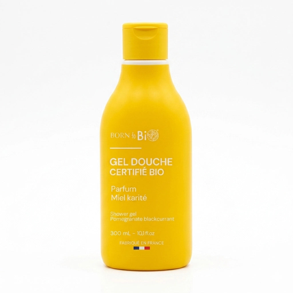 Gel de banho gourmet de mel e karite certificado cosmos organic Born to Bio