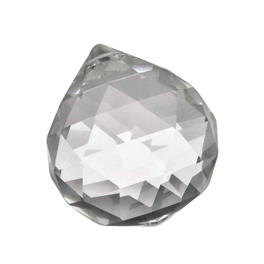 Bola de cristal facetada  Branca 40 mm  -  Pureza