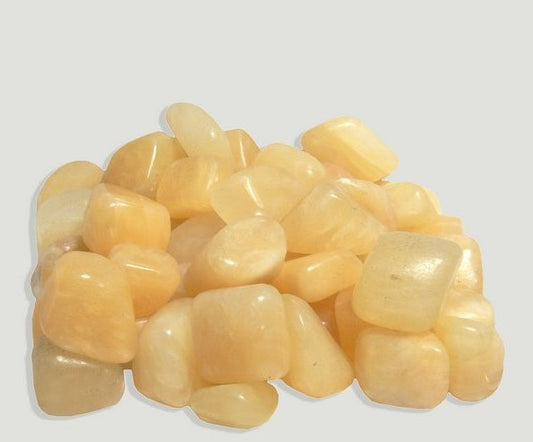 Pedra Calcite Laranja Rolada para vitalidade e clareza mental