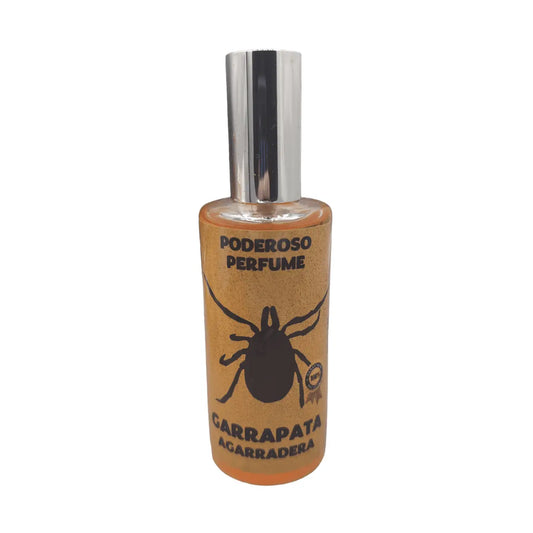 Frasco de Perfume Garrapata Agarradera ritualizado para atracao amorosa uniao de casais e magnetismo espiritual
