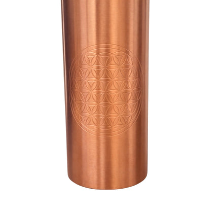 Garrafa de Água em Cobre Puro Mate Flor da Vida (950ml)